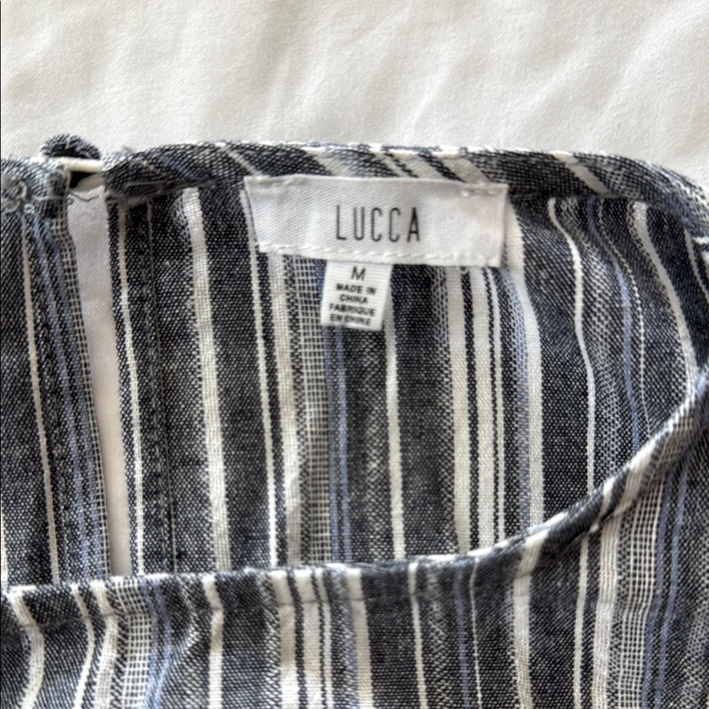 Striped Ruffle Sleeve Top - Picture 2 of 2